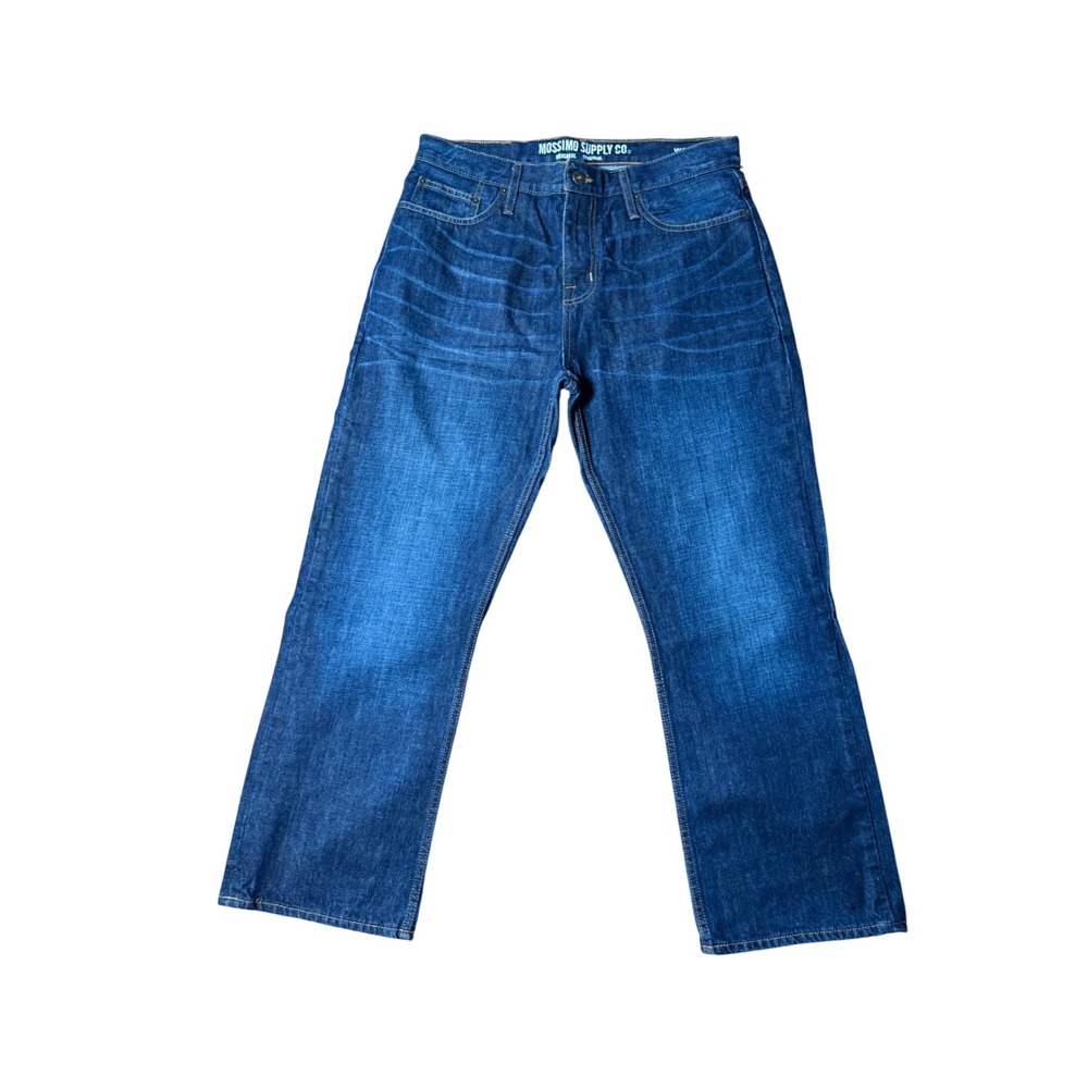 Mossimo Supply Co. Mens Jeans W34 L30 Blue Denim Relaxed Fit Casual‎